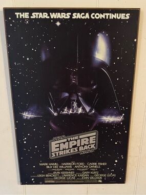 Star Wars Empire Strikes Back on Wood Poster Plaque